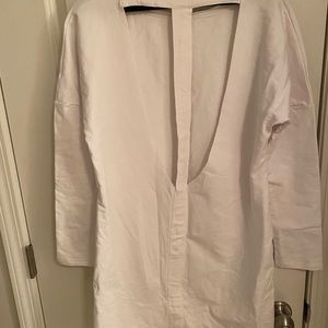 ASOS Mini sweat shirt dress with cutout.